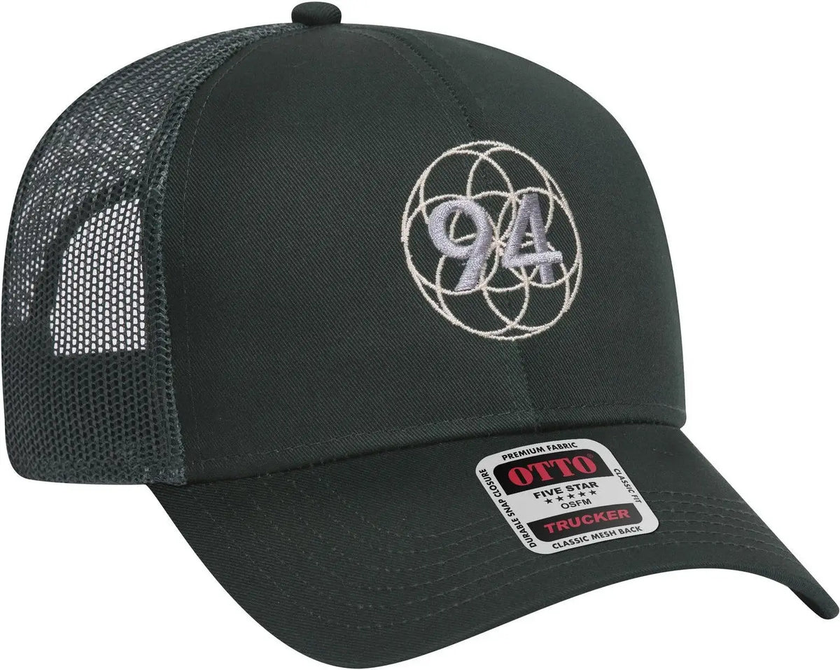 Otto 30-287 6 Panel Mid Profile Mesh Back Trucker Cap - Navy - 1/2’’ - 7 5/8’’