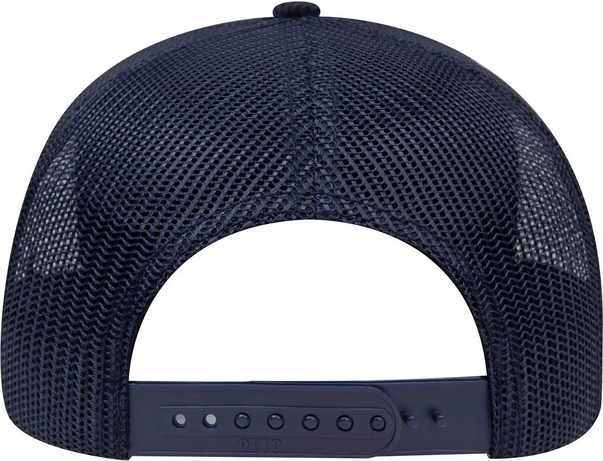 Otto 30-287 6 Panel Mid Profile Mesh Back Trucker Cap - Navy - 1/2’’ - 7 5/8’’