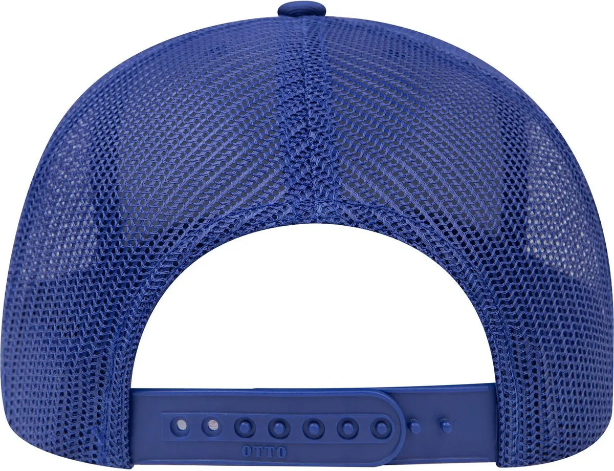 Otto 30-287 6 Panel Mid Profile Mesh Back Trucker Cap - Royal - 1/2’’ - 7 5/8’’
