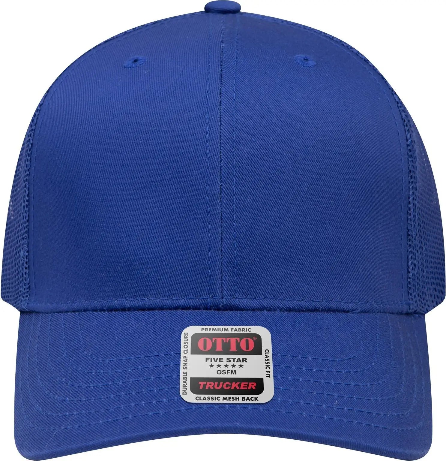 Otto 30-287 6 Panel Mid Profile Mesh Back Trucker Cap - Royal - 1/2’’ - 7 5/8’’