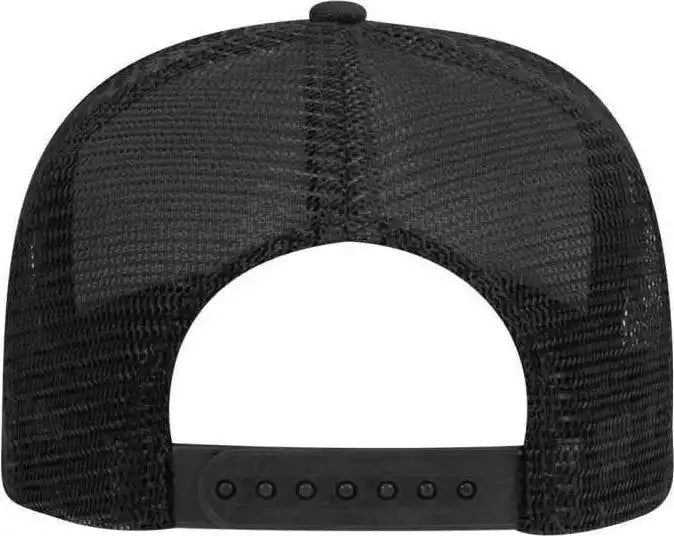 Otto 30-287 Cotton Twill Pro Style Mesh Back Cap with Fabric Adjustable Hook - Black - one Size Fits Most