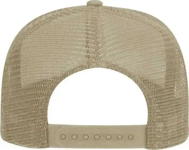 Otto 30-287 Cotton Twill Pro Style Mesh Back Cap with Fabric Adjustable Hook - Khaki - one Size Fits Most