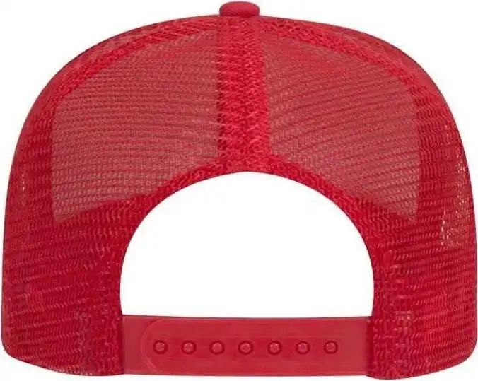 Otto 30-287 Cotton Twill Pro Style Mesh Back Cap with Fabric Adjustable Hook - Red - one Size Fits Most