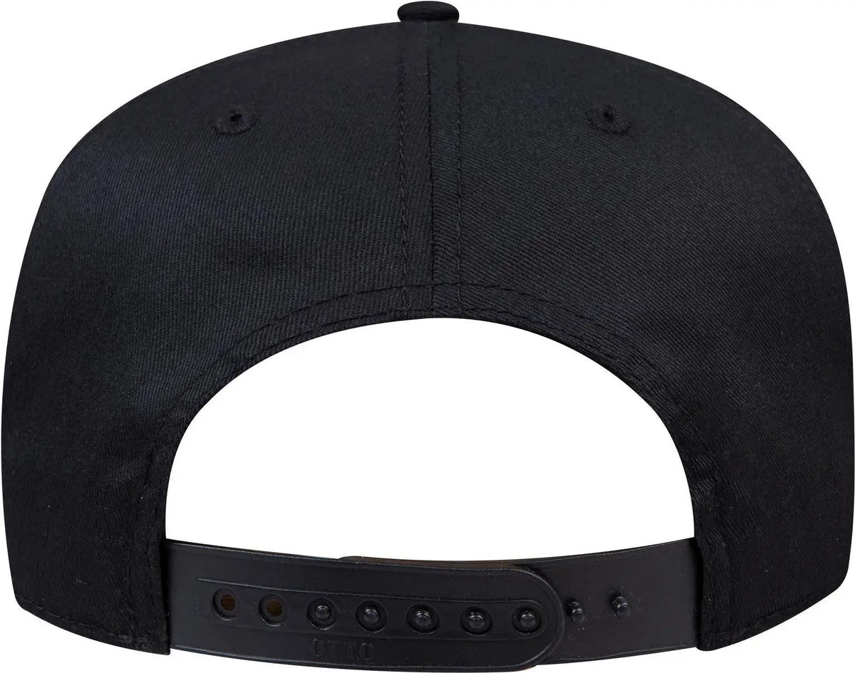 Otto 31-069 5 Panel Mid Profile Baseball Cap - Black