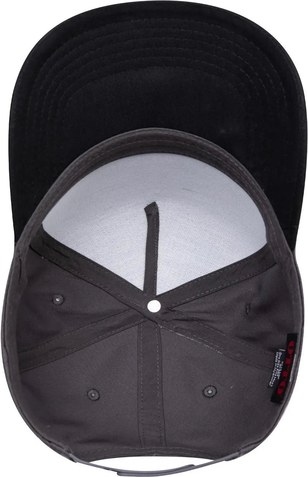 Otto 31-069 5 Panel Mid Profile Baseball Cap - Blk/ch.gry - 6 1/2’’ - 7 5/8’’