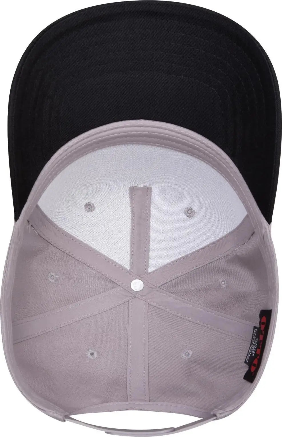 Otto 31-069 5 Panel Mid Profile Baseball Cap - Blk/gry - 6 1/2’’ - 7 5/8’’