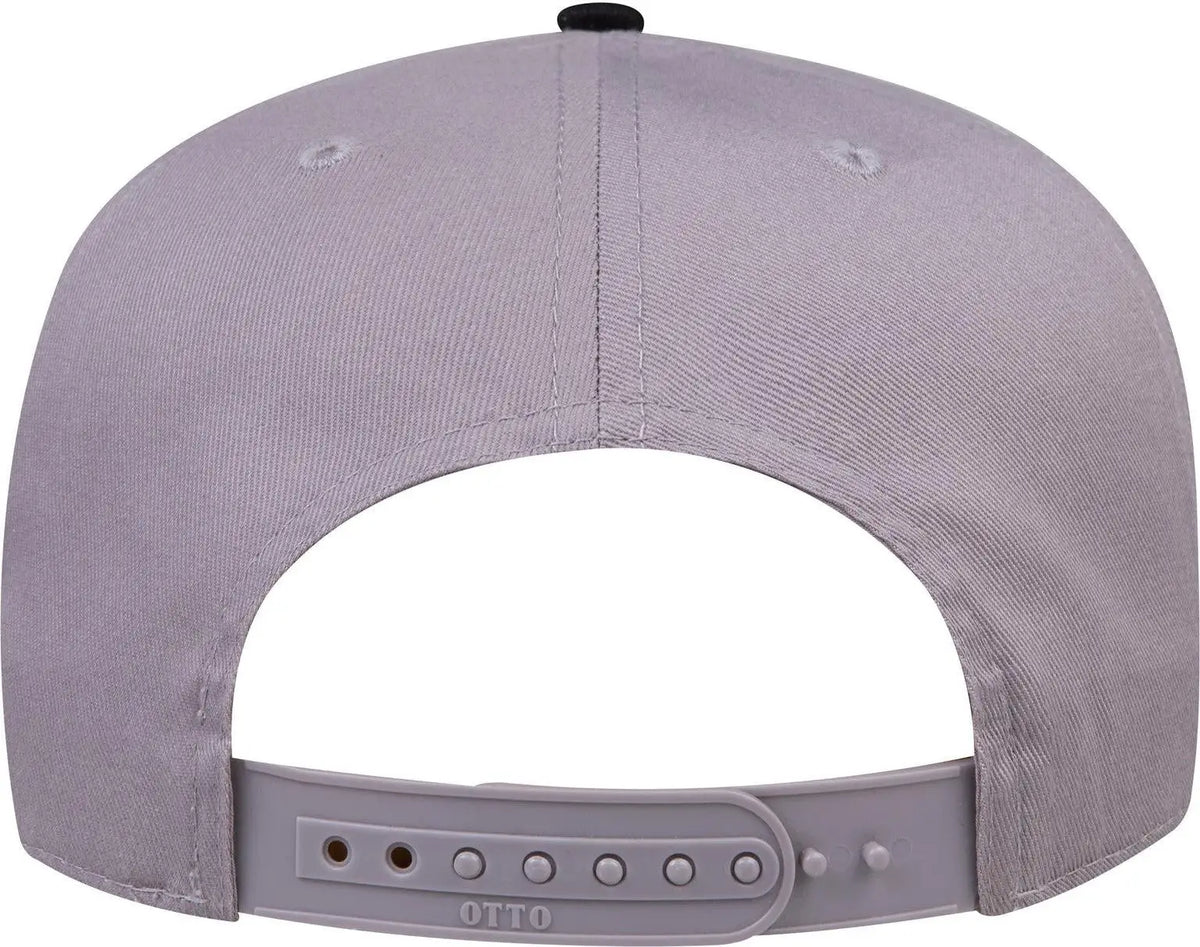 Otto 31-069 5 Panel Mid Profile Baseball Cap - Blk/gry - 6 1/2’’ - 7 5/8’’