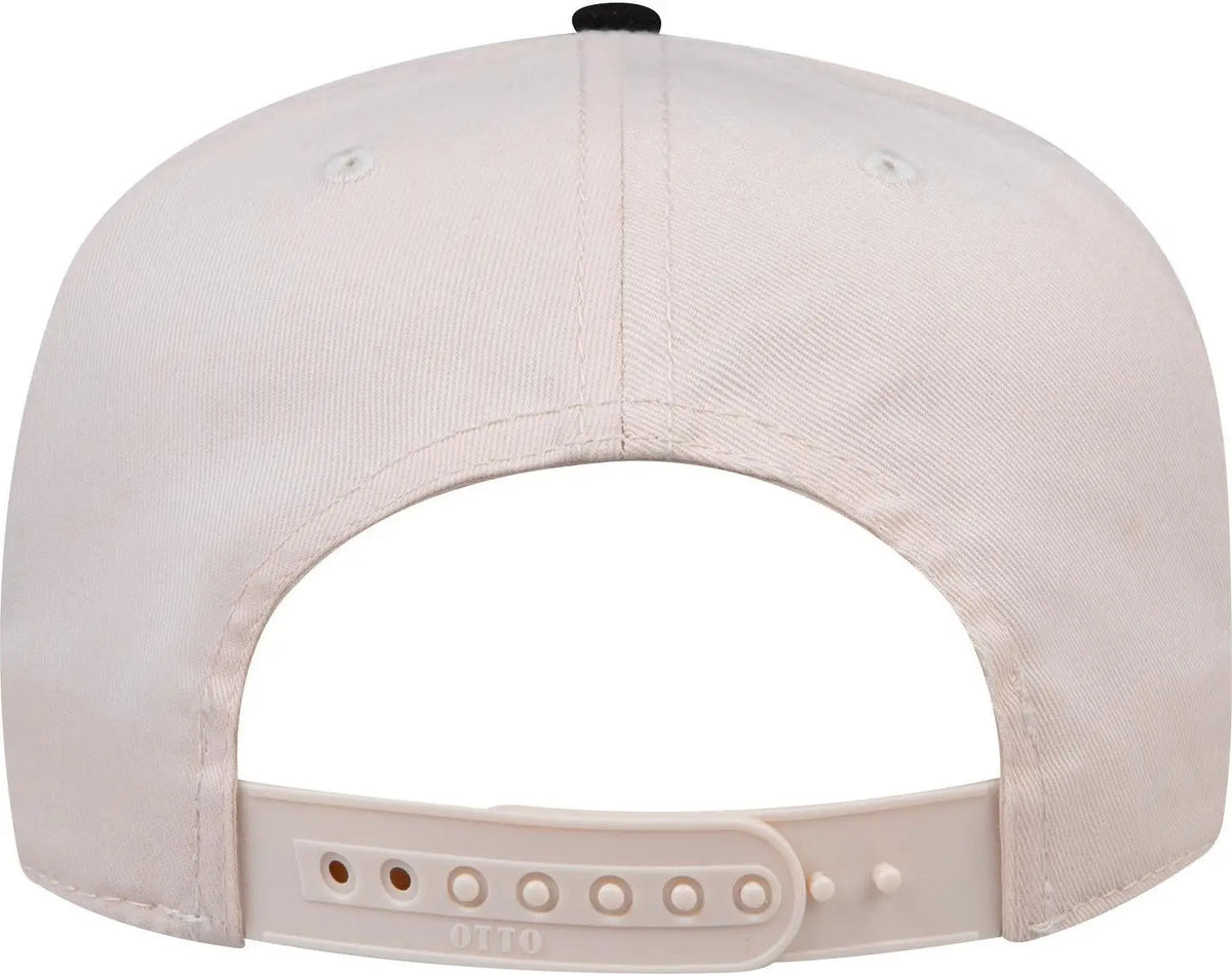 Otto 31-069 5 Panel Mid Profile Baseball Cap - Blk/natl - 6 1/2’’ - 7 5/8’’