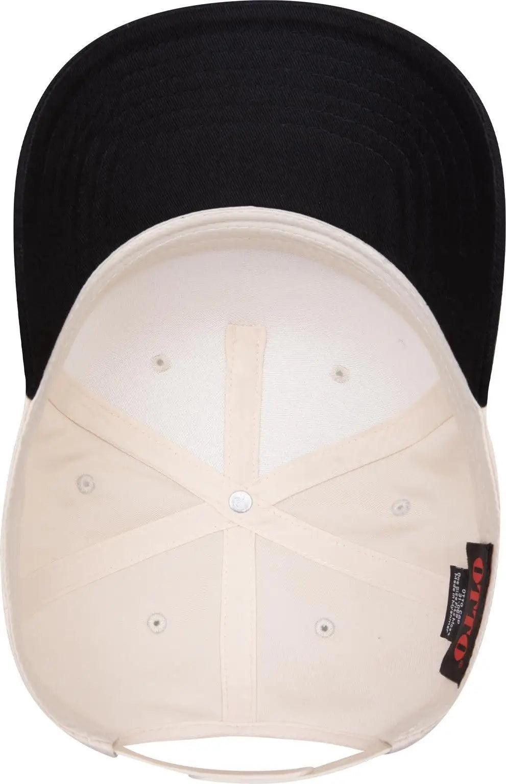 Otto 31-069 5 Panel Mid Profile Baseball Cap - Blk/natl - 6 1/2’’ - 7 5/8’’