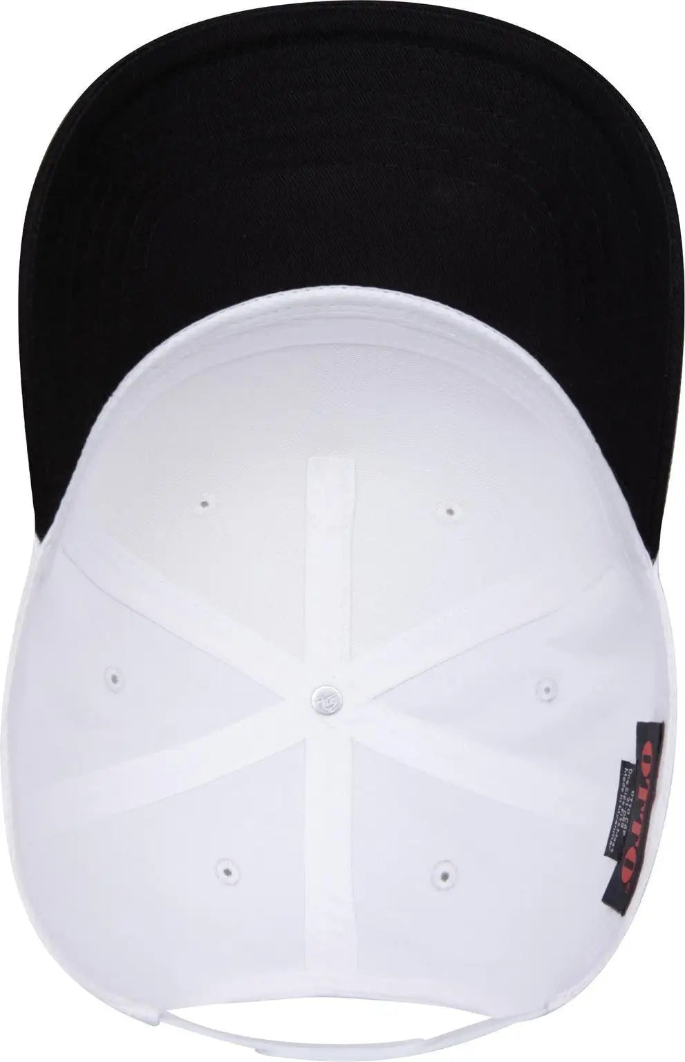 Otto 31-069 5 Panel Mid Profile Baseball Cap - Blk/wht - 6 1/2’’ - 7 5/8’’
