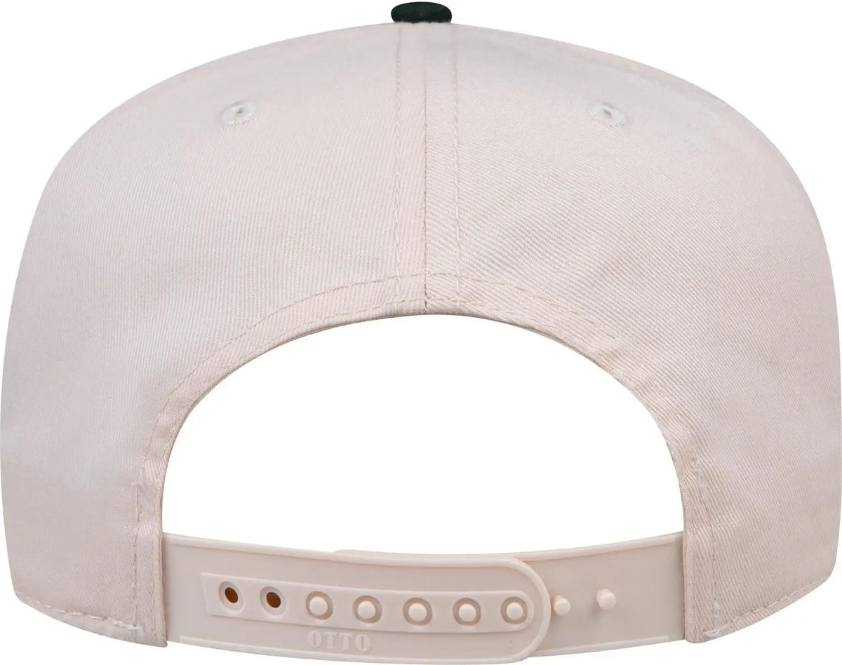 Otto 31-069 5 Panel Mid Profile Baseball Cap - Dk.grn/natrl - 6 1/2’’ - 7 5/8’’