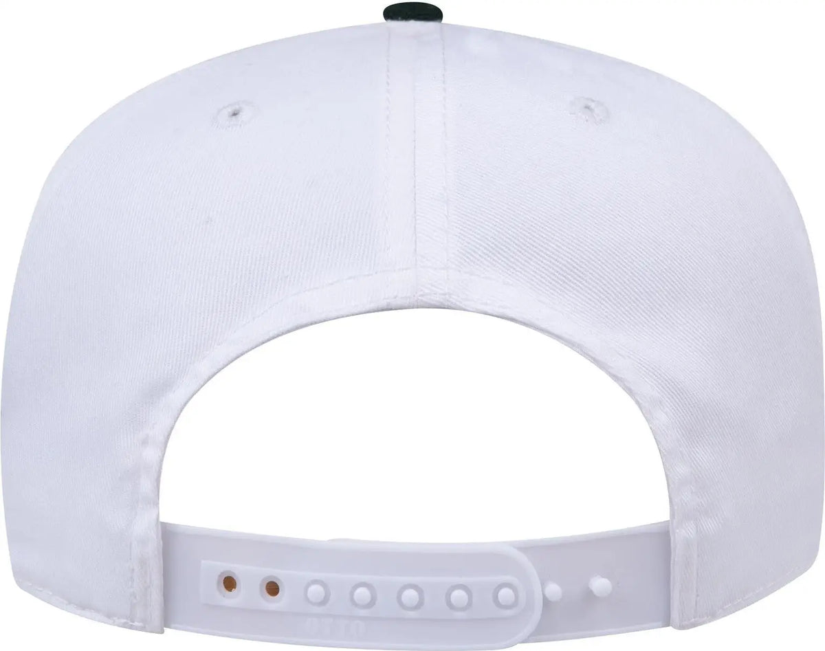 Otto 31-069 5 Panel Mid Profile Baseball Cap - Dk.grn/wht - 6 1/2’’ - 7 5/8’’