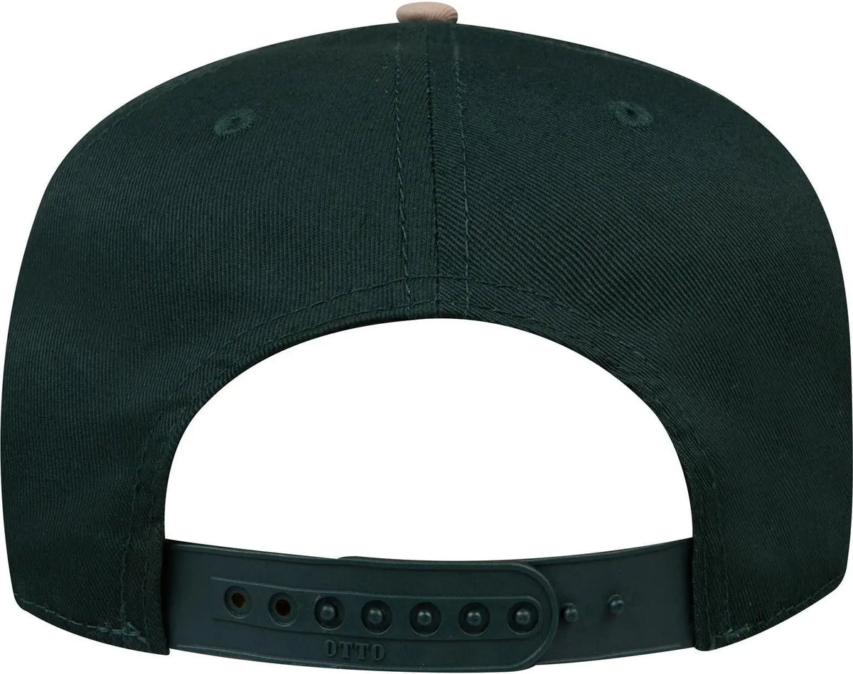 Otto 31-069 5 Panel Mid Profile Baseball Cap - Kha/dk.grn - 6 1/2’’ - 7 5/8’’