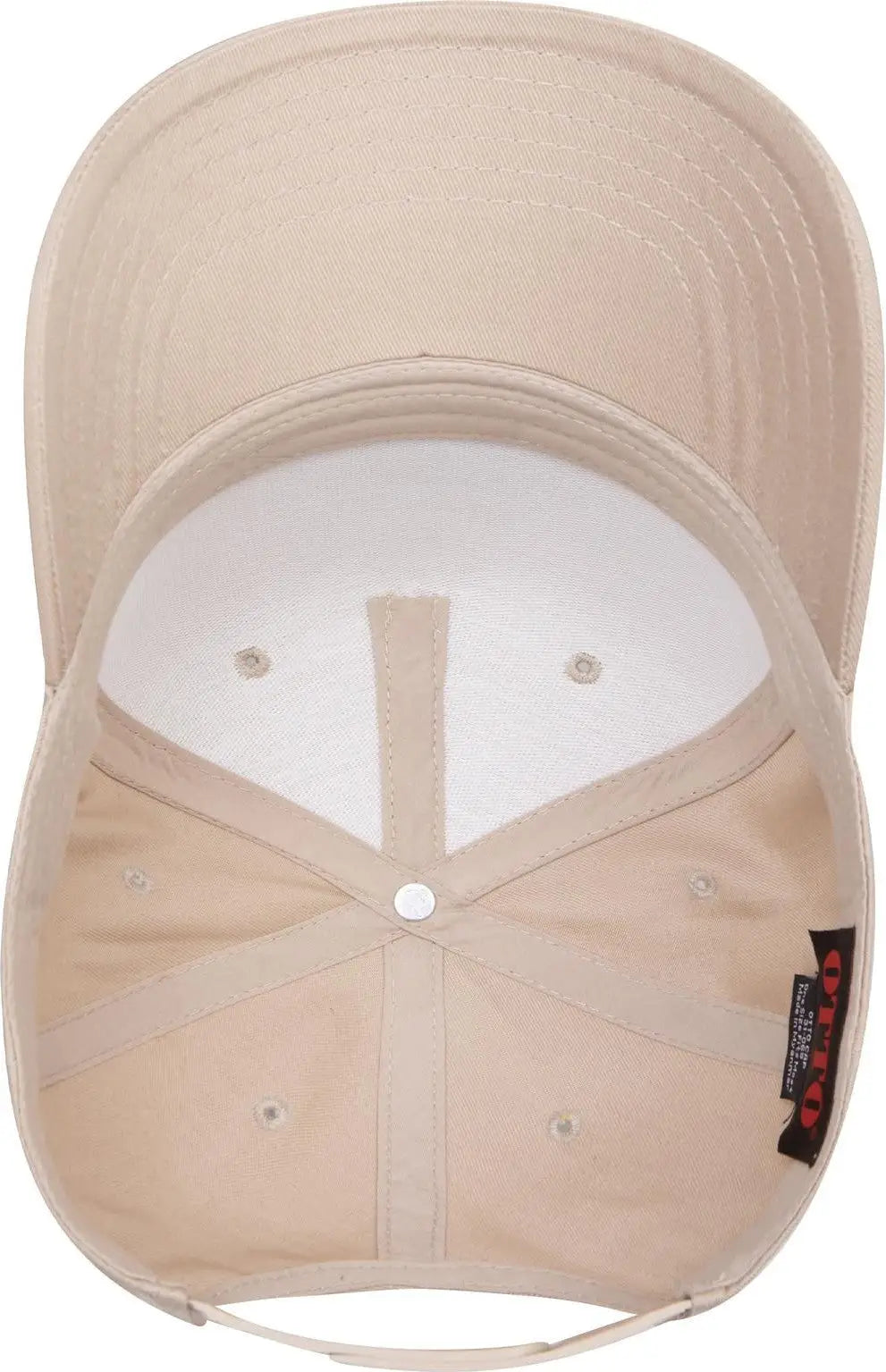 Otto 31-069 5 Panel Mid Profile Baseball Cap - Khaki - 6 1/2’’ - 7 5/8’’