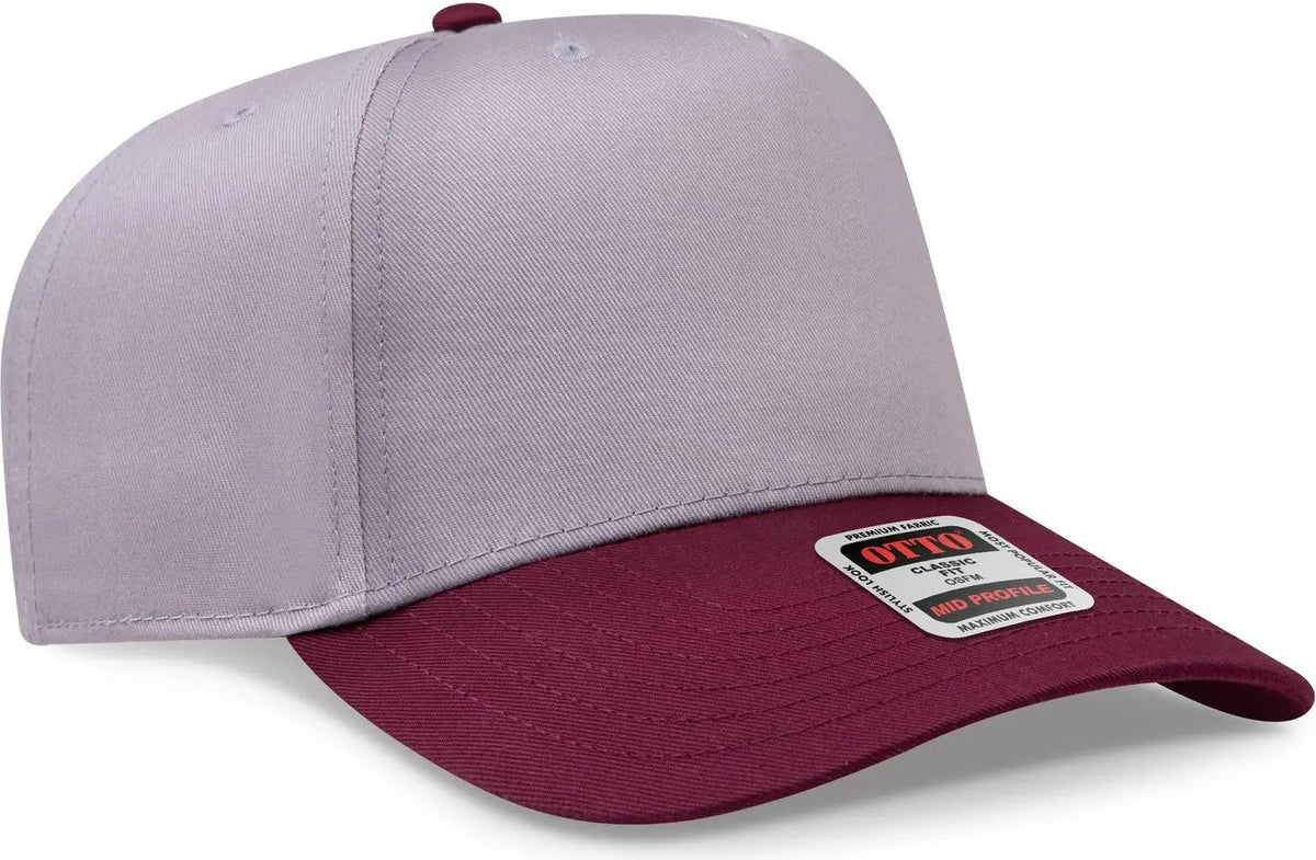 Otto 31-069 5 Panel Mid Profile Baseball Cap - Marn/gry - 6 1/2’’ - 7 5/8’’