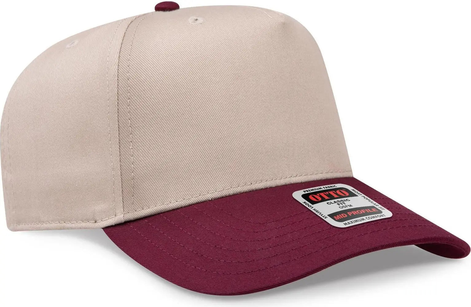 Otto 31-069 5 Panel Mid Profile Baseball Cap - Marn/kha - 6 1/2’’ - 7 5/8’’