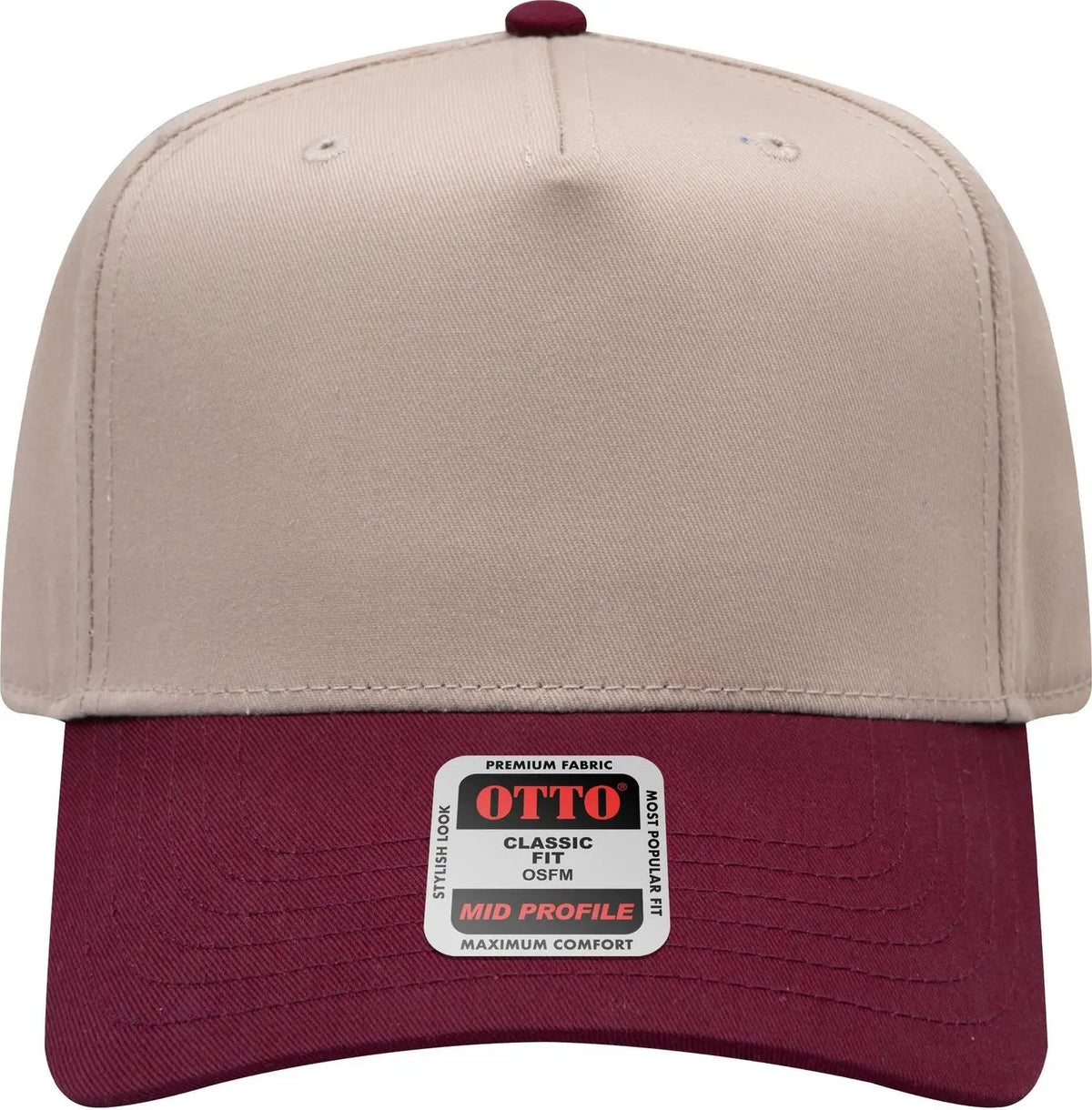 Otto 31-069 5 Panel Mid Profile Baseball Cap - Marn/kha - 6 1/2’’ - 7 5/8’’
