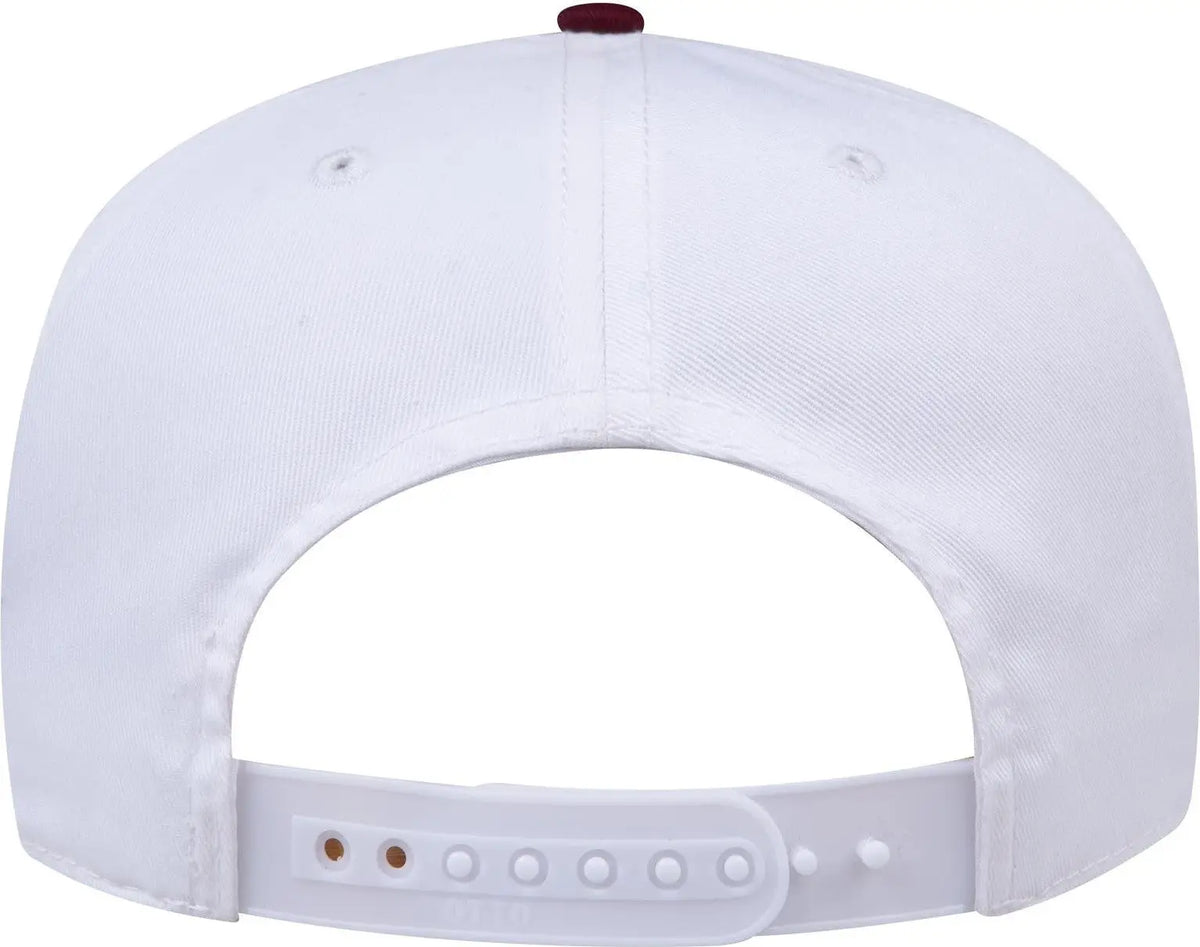 Otto 31-069 5 Panel Mid Profile Baseball Cap - Marn/wht