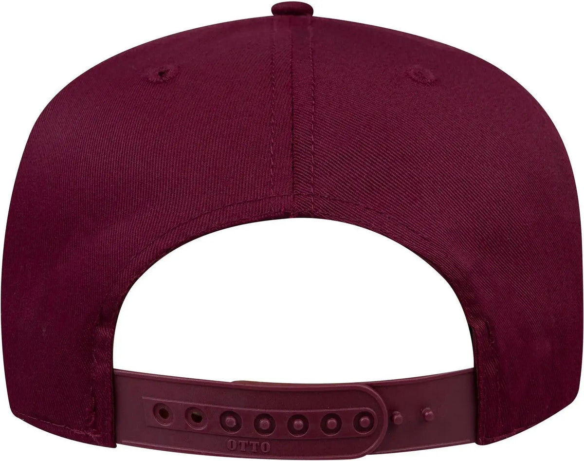 Otto 31-069 5 Panel Mid Profile Baseball Cap - Maroon - 6 1/2’’ - 7 5/8’’