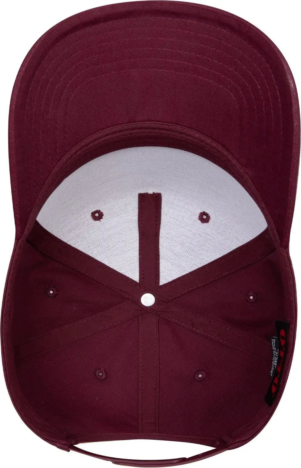 Otto 31-069 5 Panel Mid Profile Baseball Cap - Maroon - 6 1/2’’ - 7 5/8’’