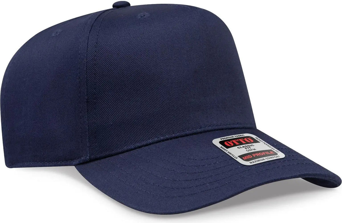 Otto 31-069 5 Panel Mid Profile Baseball Cap - Navy