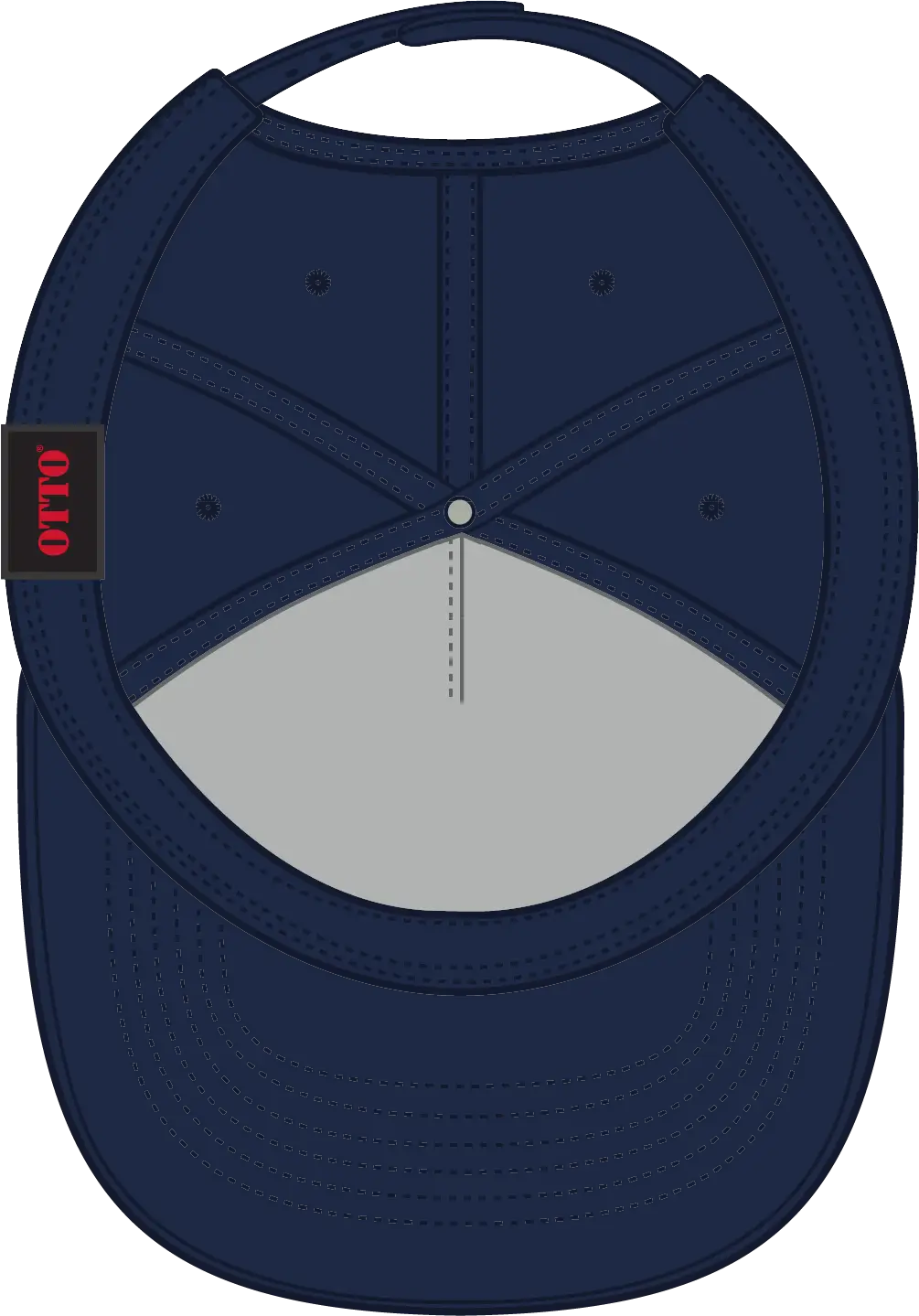 Otto 31-069 5 Panel Mid Profile Baseball Cap - Navy