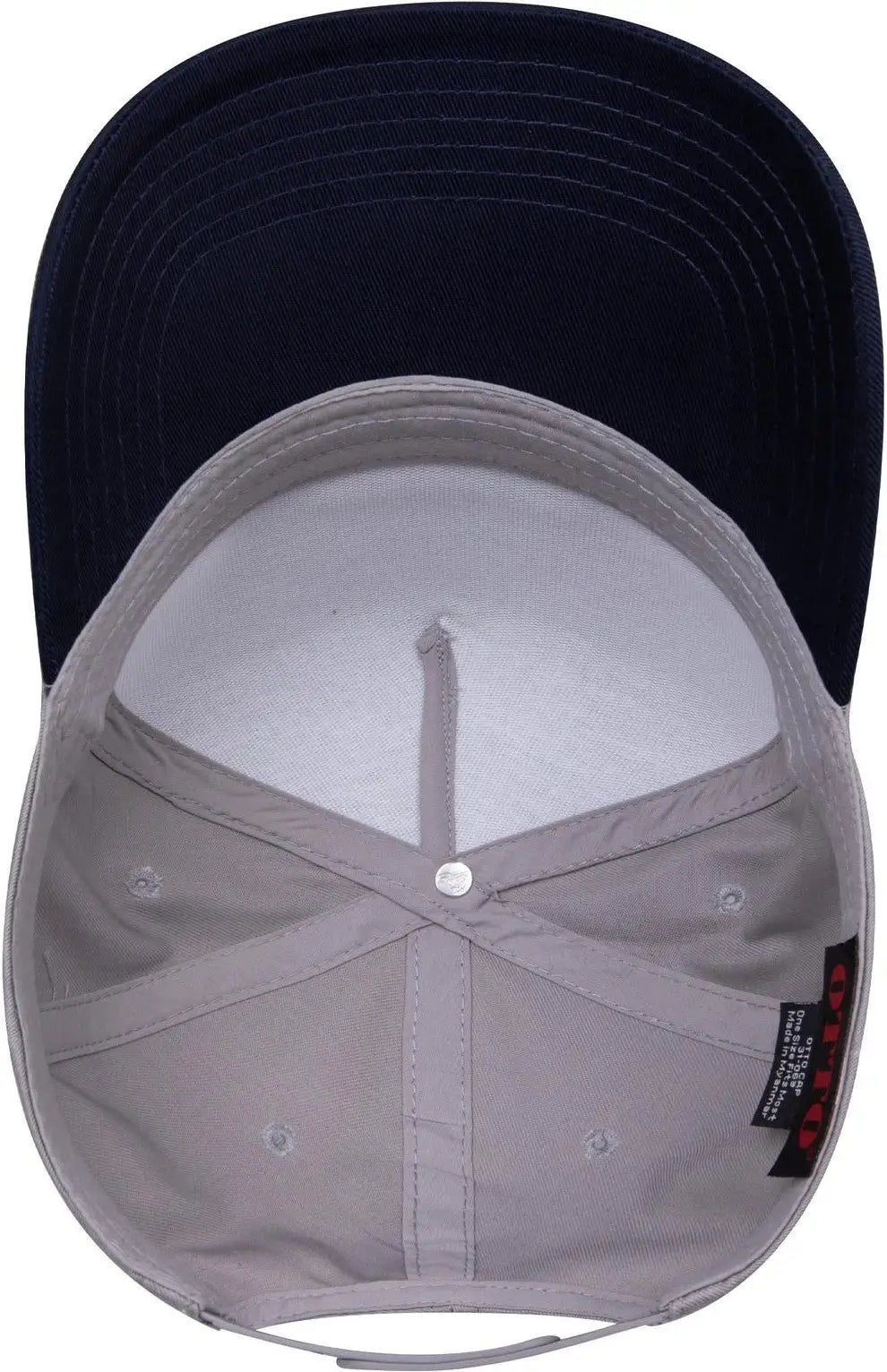 Otto 31-069 5 Panel Mid Profile Baseball Cap - Nvy/gry - 6 1/2’’ - 7 5/8’’