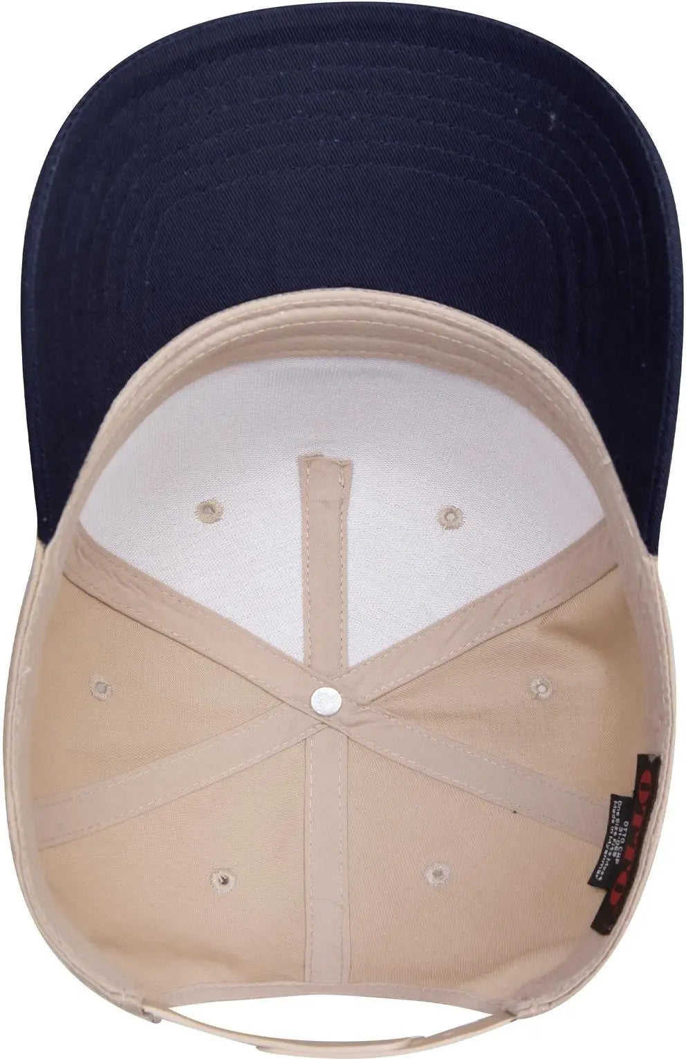 Otto 31-069 5 Panel Mid Profile Baseball Cap - Nvy/kha - 6 1/2’’ - 7 5/8’’