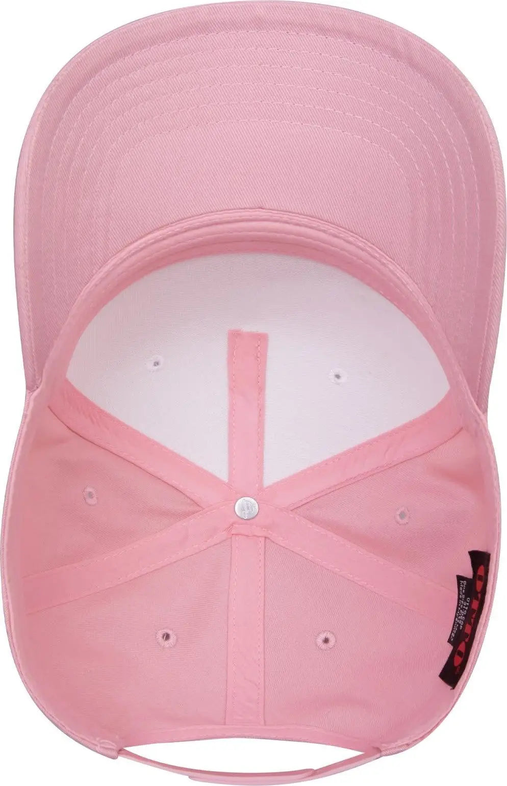 Otto 31-069 5 Panel Mid Profile Baseball Cap - Pink - 6 1/2’’ - 7 5/8’’
