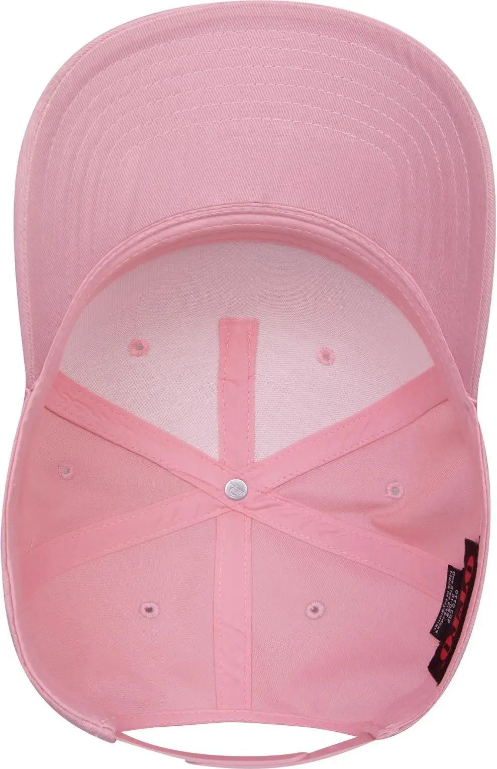 Otto 31-069 5 Panel Mid Profile Baseball Cap - Pnk/wht/pnk - 6 1/2’’ - 7 5/8’’