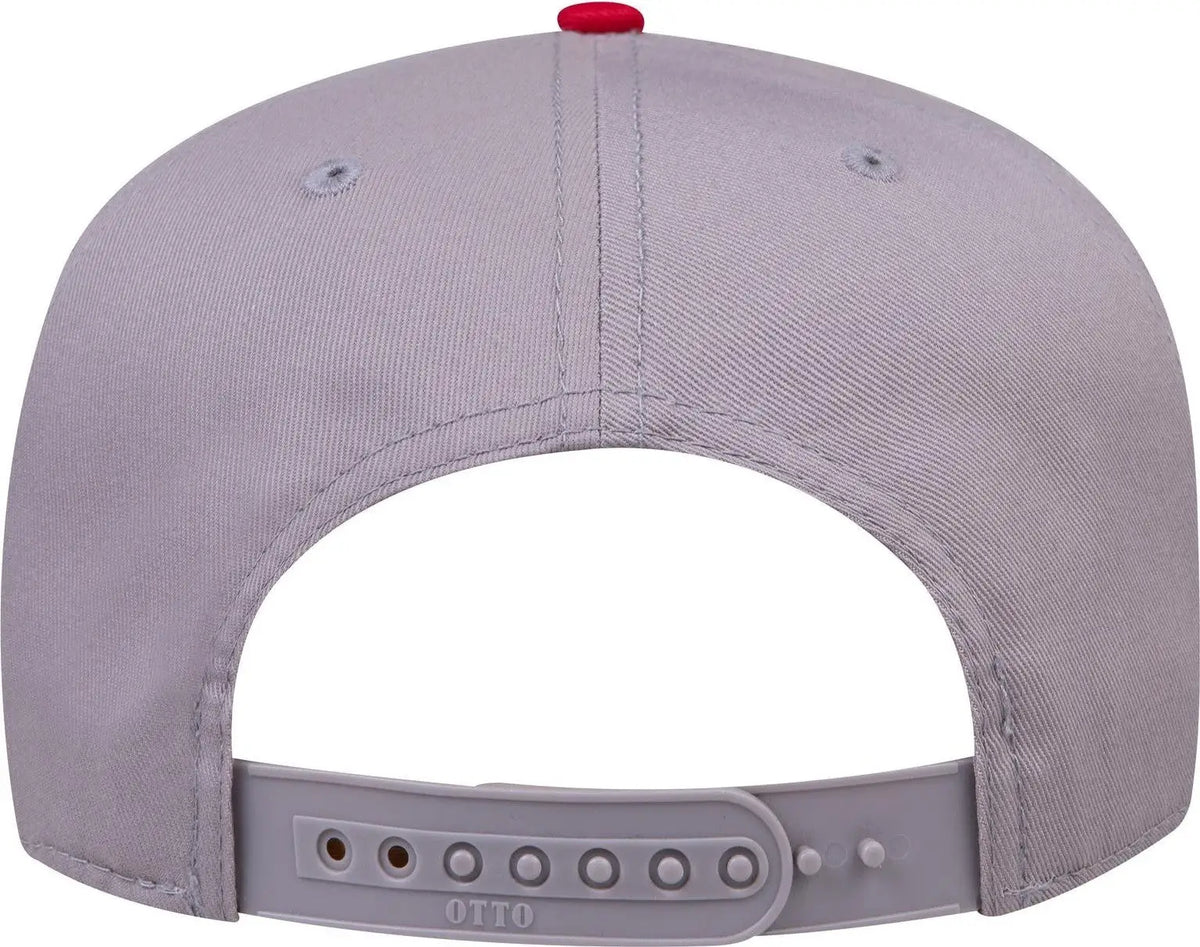 Otto 31-069 5 Panel Mid Profile Baseball Cap - Red/gry - 6 1/2’’ - 7 5/8’’
