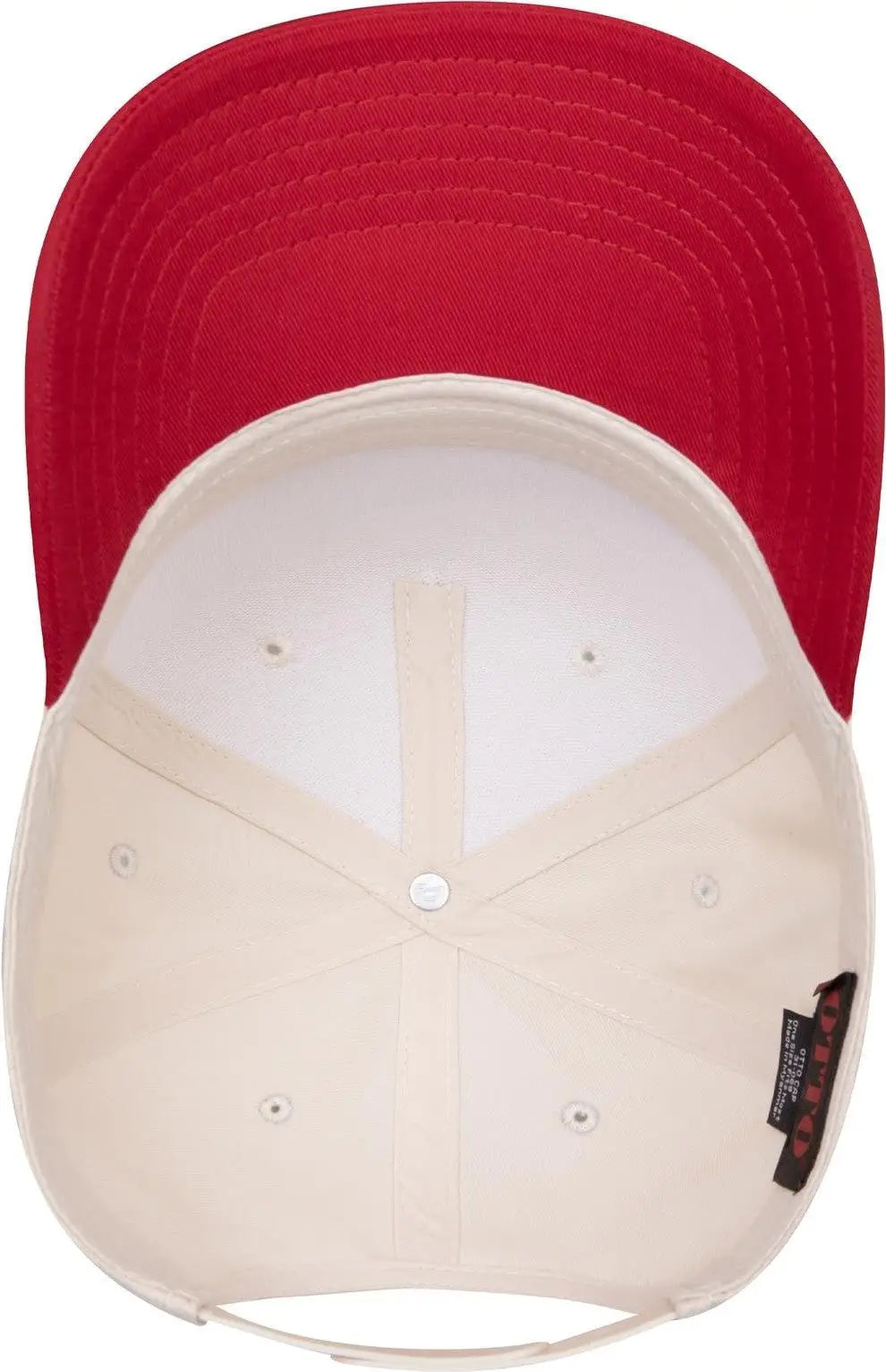Otto 31-069 5 Panel Mid Profile Baseball Cap - Red/natl - 6 1/2’’ - 7 5/8’’