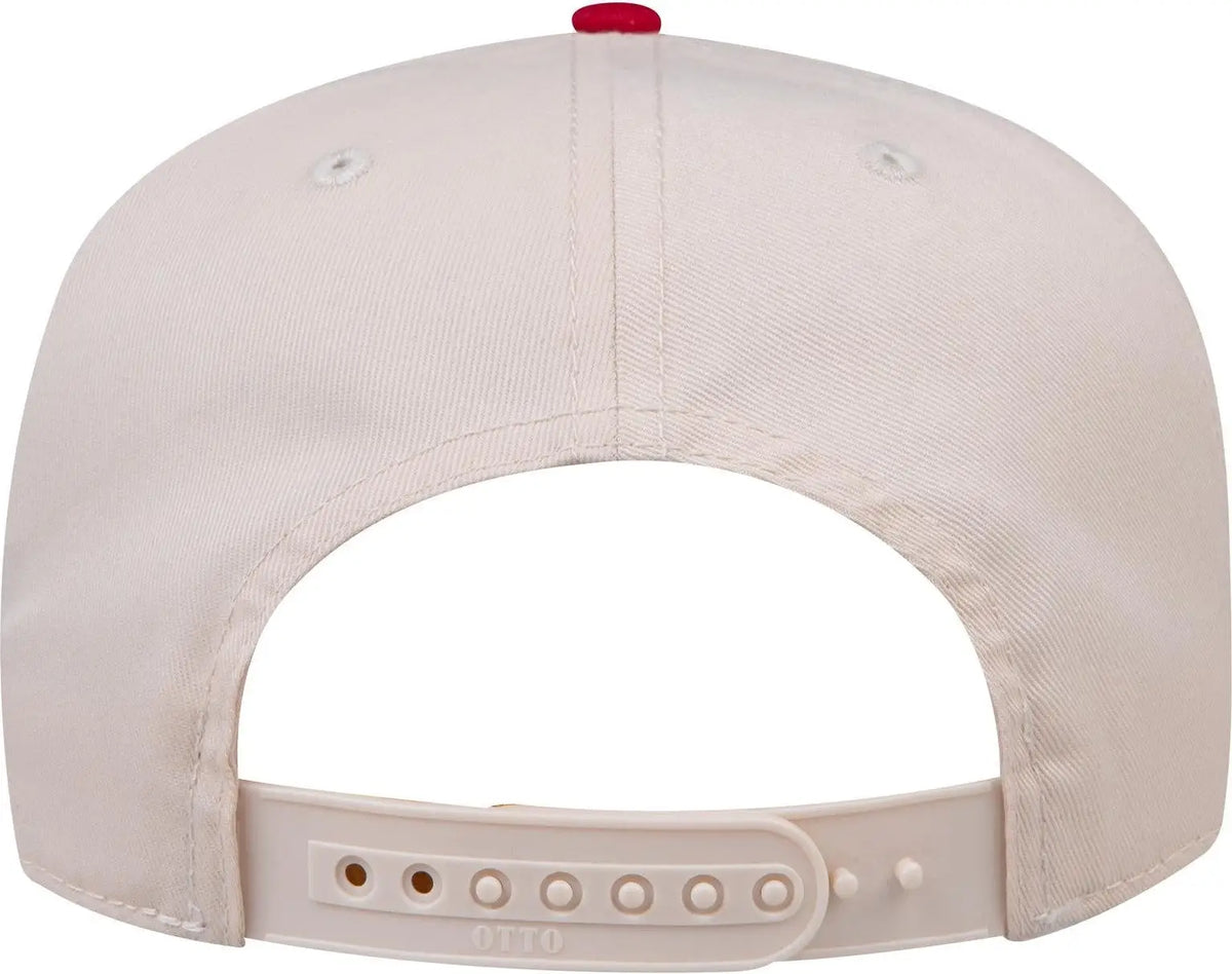 Otto 31-069 5 Panel Mid Profile Baseball Cap - Red/natl - 6 1/2’’ - 7 5/8’’