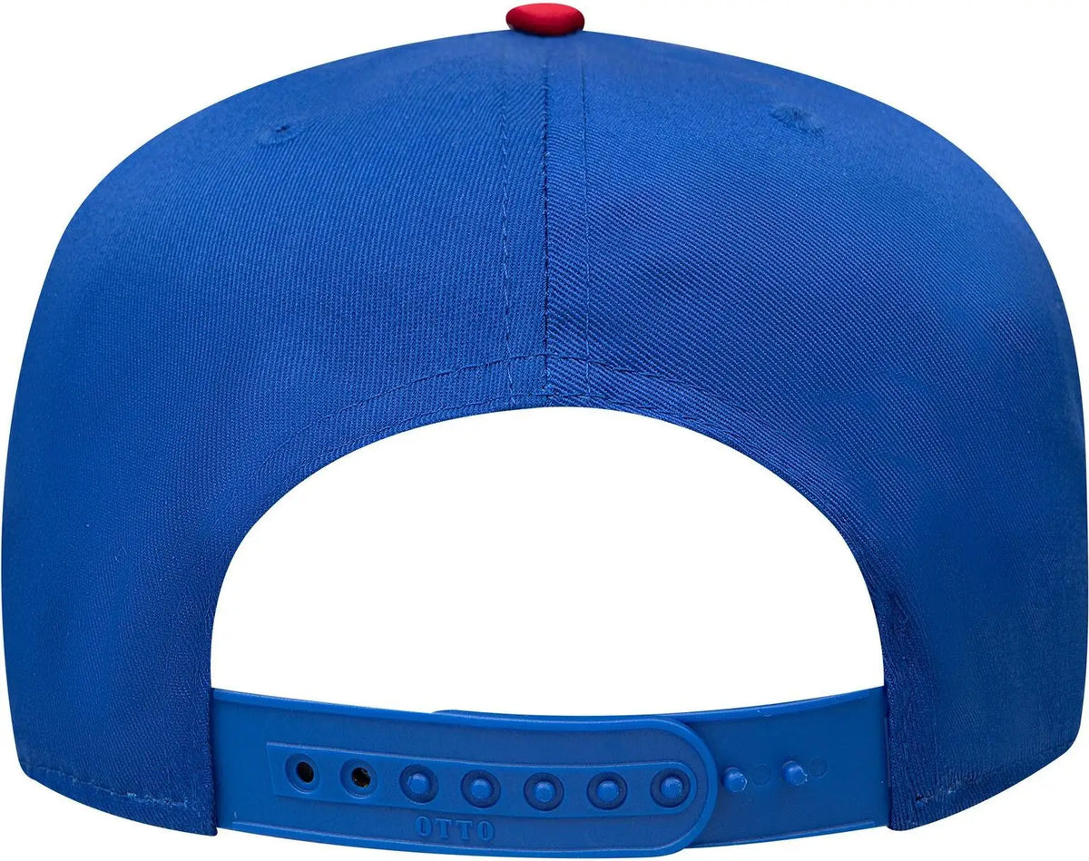 Otto 31-069 5 Panel Mid Profile Baseball Cap - Red/ryl - 6 1/2’’ - 7 5/8’’