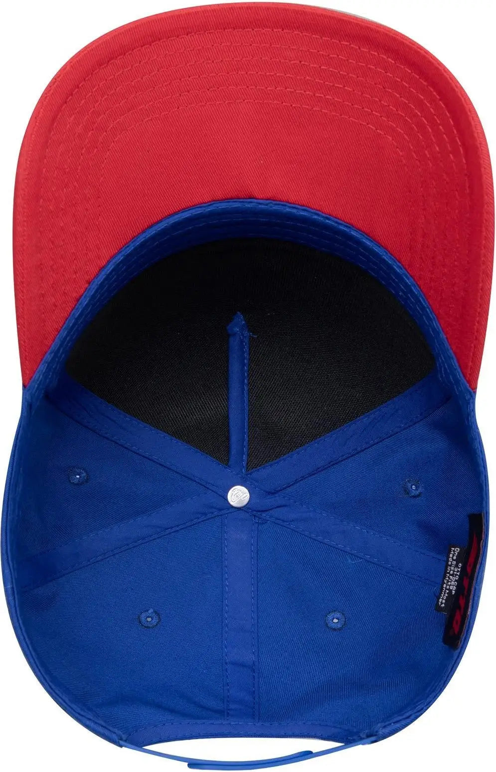 Otto 31-069 5 Panel Mid Profile Baseball Cap - Red/ryl - 6 1/2’’ - 7 5/8’’