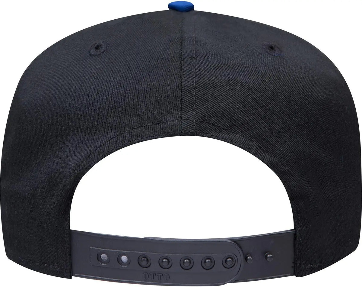 Otto 31-069 5 Panel Mid Profile Baseball Cap - Royal/black - 6 1/2’’ - 7 5/8’’