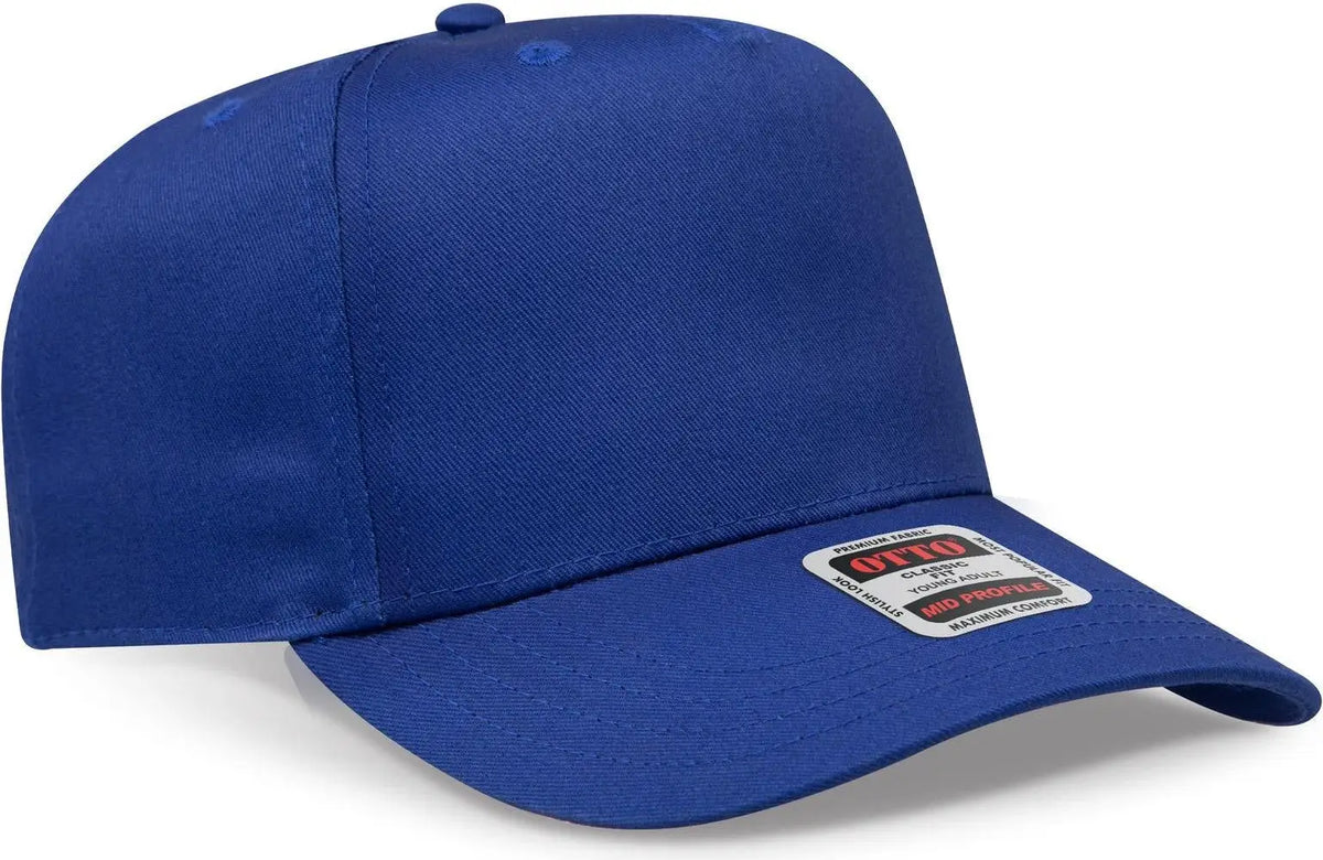 Otto 31-069 5 Panel Mid Profile Baseball Cap - Royal