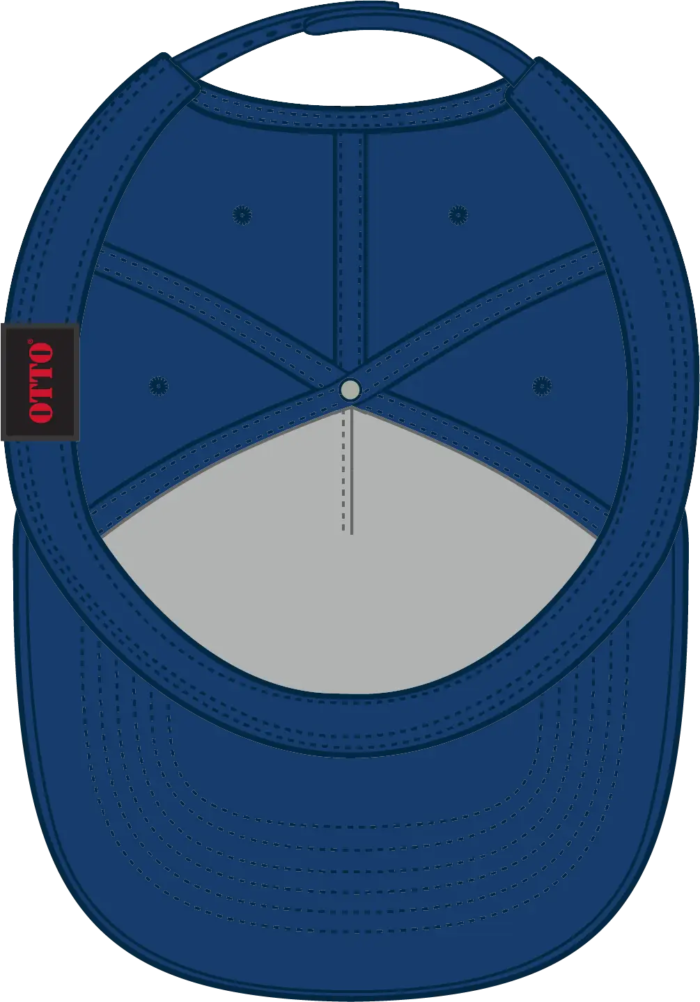 Otto 31-069 5 Panel Mid Profile Baseball Cap - Royal