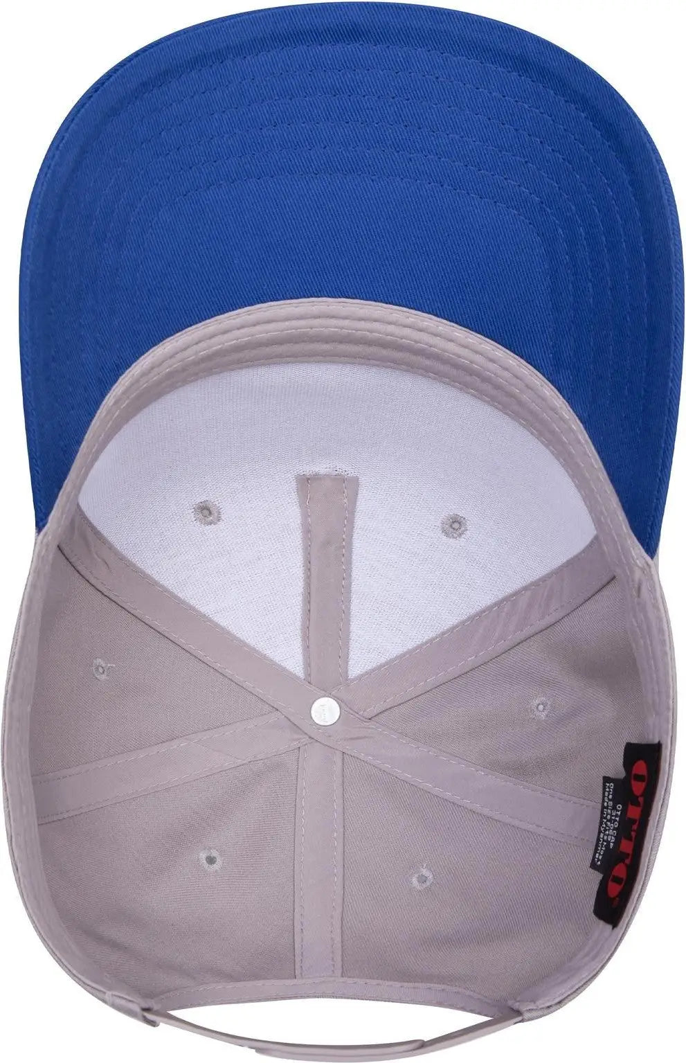 Otto 31-069 5 Panel Mid Profile Baseball Cap - Ryl/gry - 6 1/2’’ - 7 5/8’’