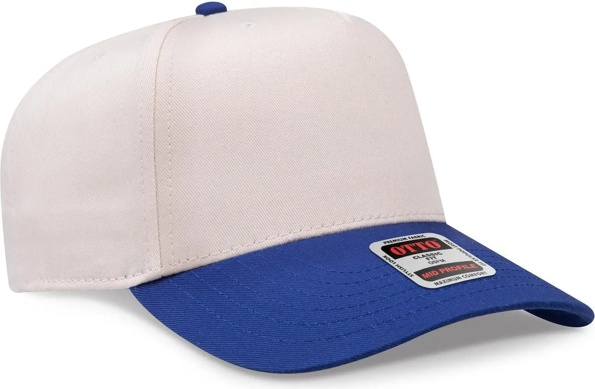 Otto 31-069 5 Panel Mid Profile Baseball Cap - Ryl/natl