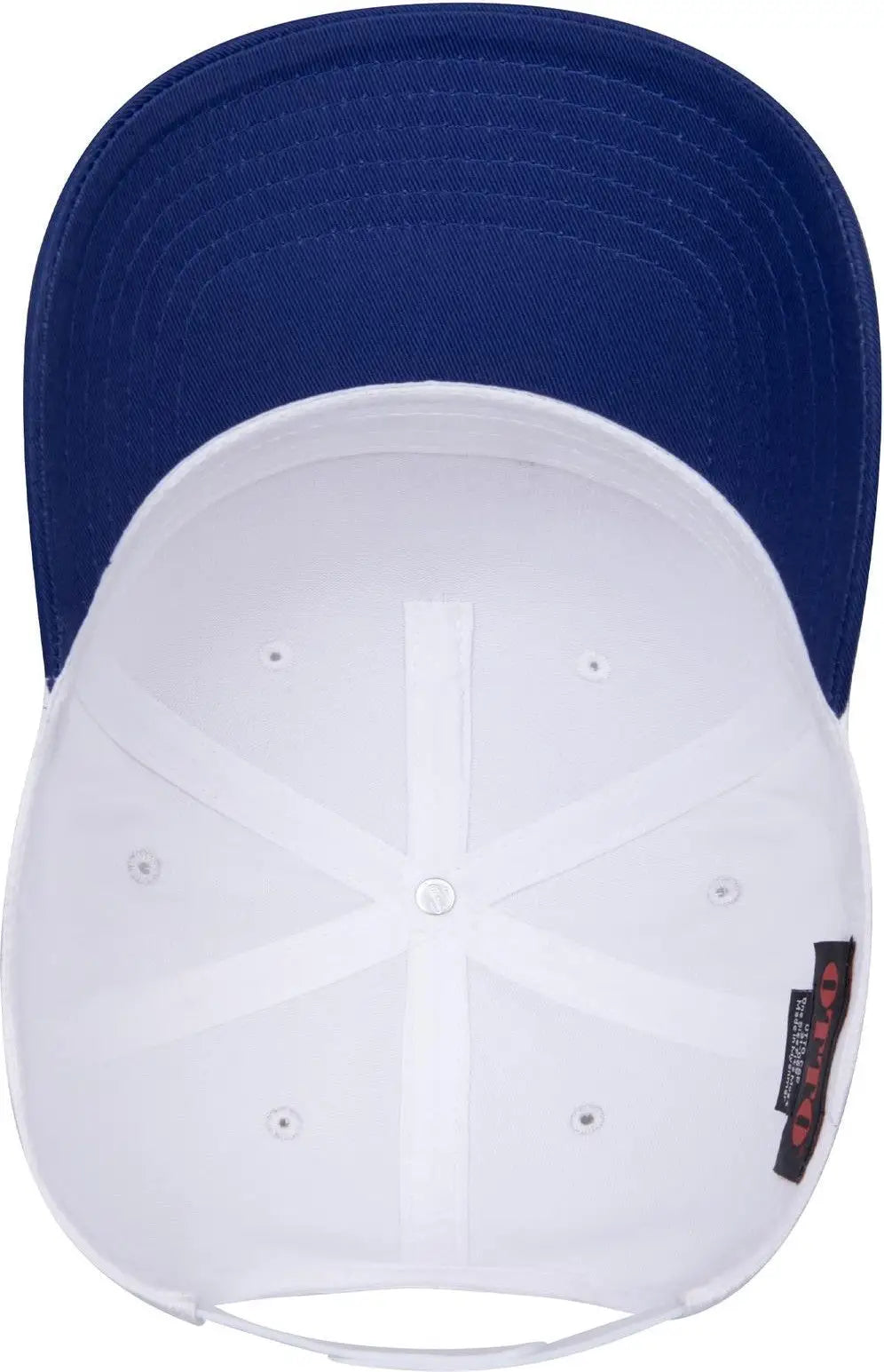Otto 31-069 5 Panel Mid Profile Baseball Cap - Ryl/wht - 6 1/2’’ - 7 5/8’’