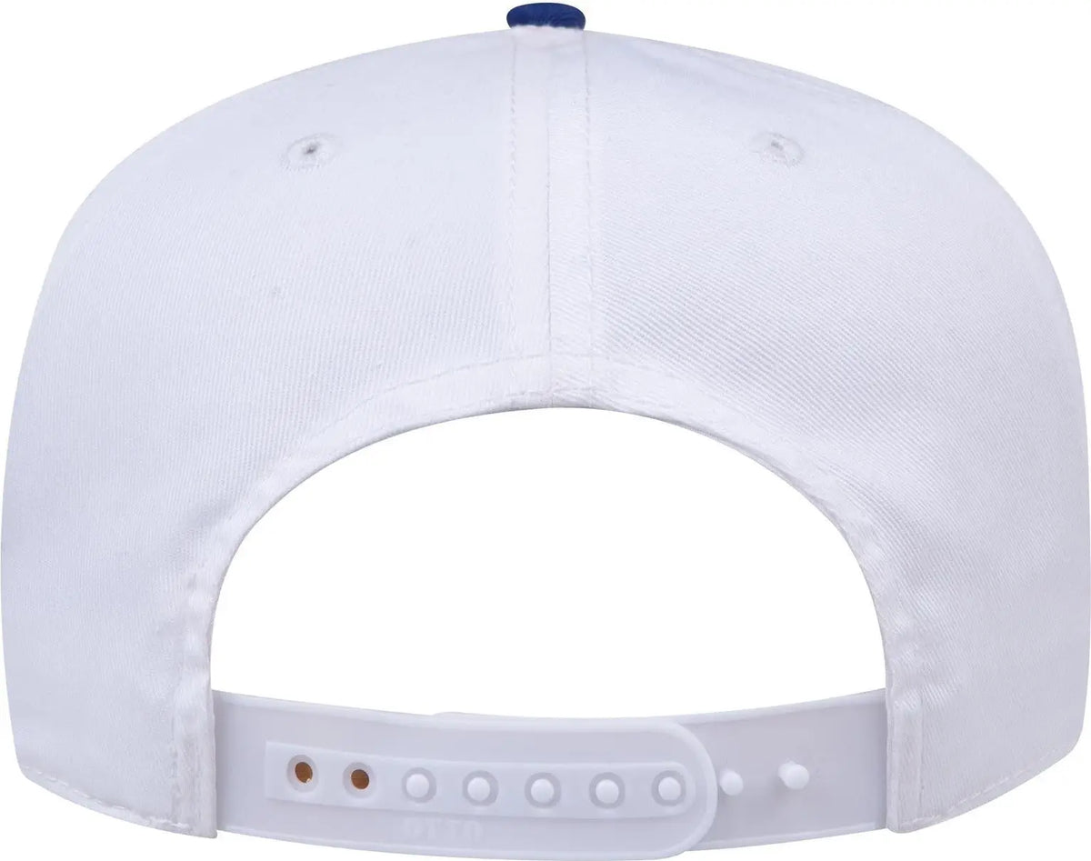 Otto 31-069 5 Panel Mid Profile Baseball Cap - Ryl/wht - 6 1/2’’ - 7 5/8’’
