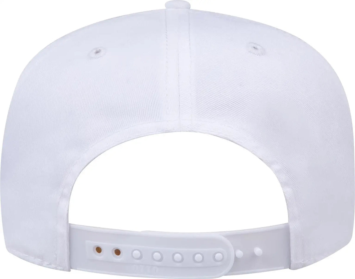 Otto 31-069 5 Panel Mid Profile Baseball Cap - White - 6 1/2’’ - 7 5/8’’