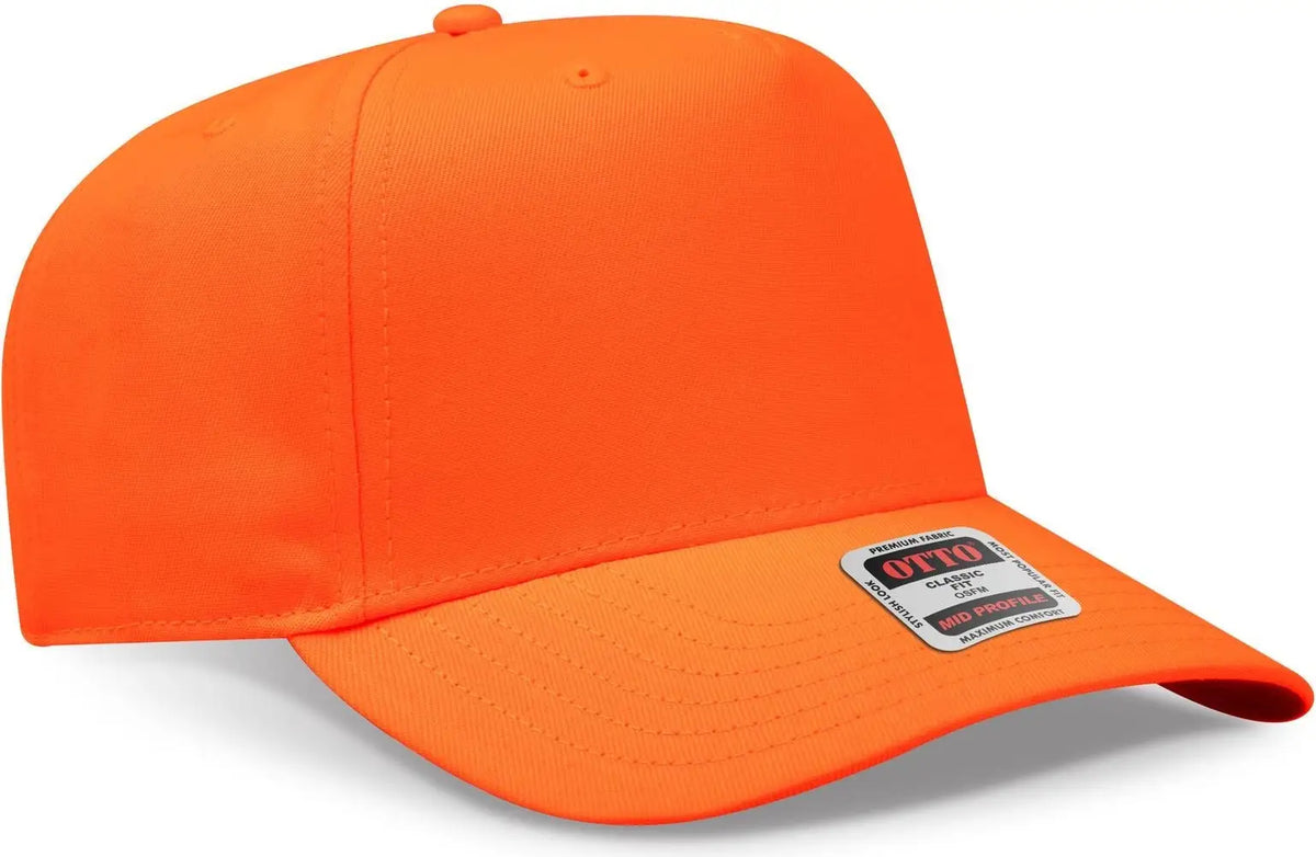 Otto 31-069 Neon 5 Panel Mid Profile Baseball Cap - N. Orange - 6 1/2’’ - 7 5/8’’