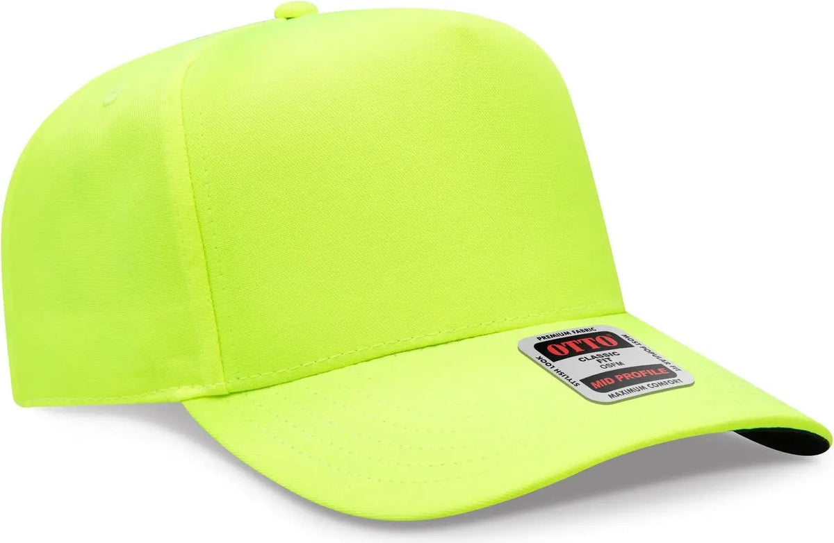 Otto 31-069 Neon 5 Panel Mid Profile Baseball Cap - N. Yellow - 6 1/2’’ - 7 5/8’’