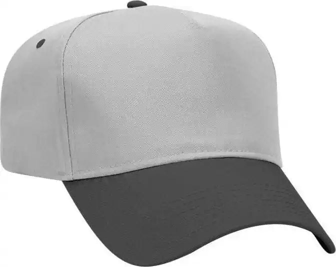 Otto 31 069 Twill 5 Panel Pro Style Cap Black Gray / one Size Fits Most