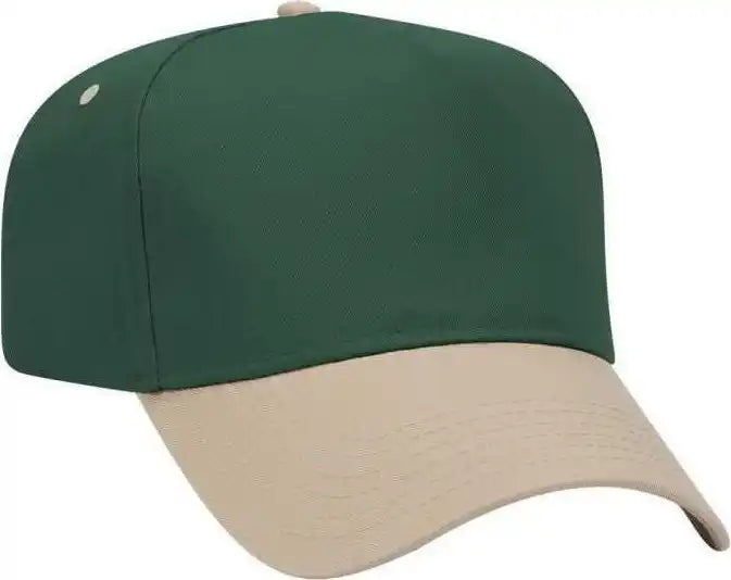 Otto 31-069 Twill 5 Panel Pro Style Cap - Khaki Dark Green - Forest / one Size Fits Most