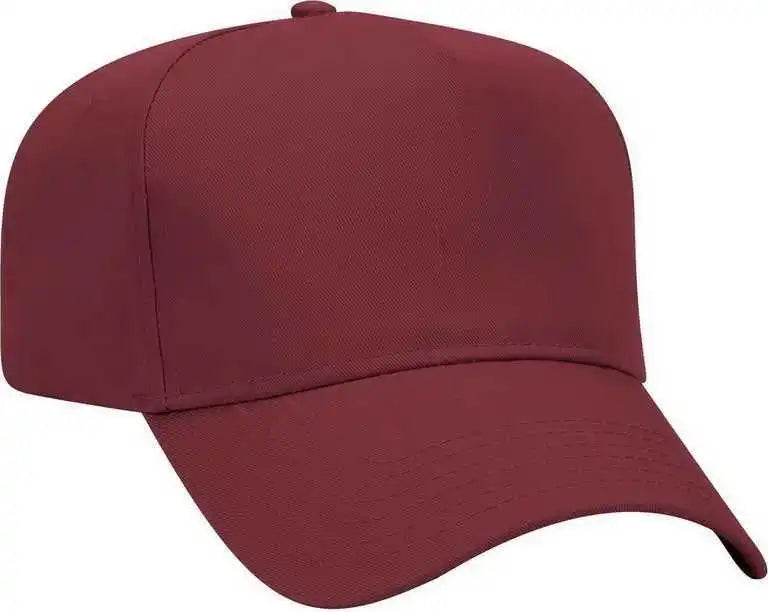 Otto 31 069 Twill 5 Panel Pro Style Cap Maroon / one Size Fits Most