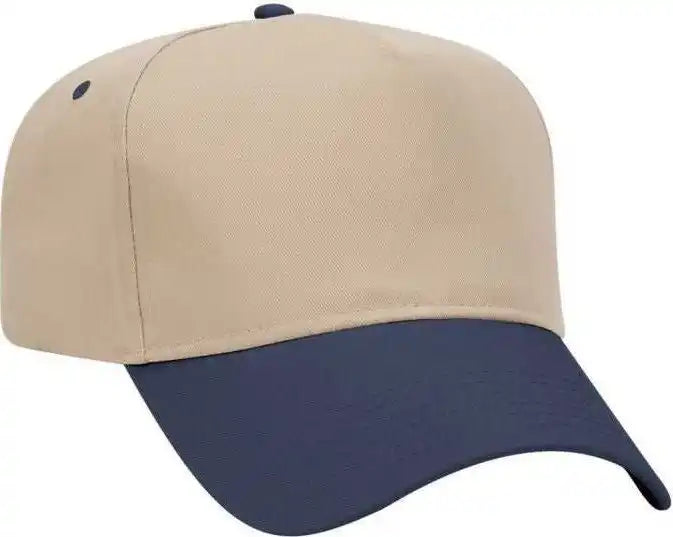 Otto 31-069 Twill 5 Panel Pro Style Cap - Navy Khaki - one Size Fits Most