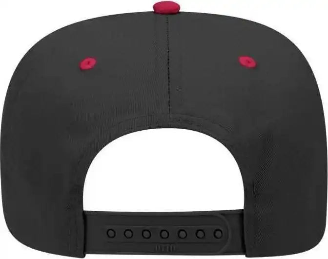 Otto 31-069 Twill 5 Panel Pro Style Cap - Red Black - one Size Fits Most